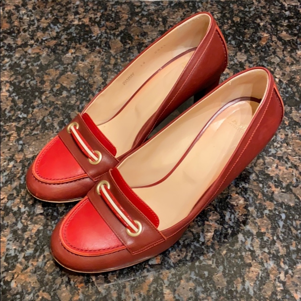 Bally Pammy red and white pumps ( size 7.5/38)